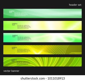 Set Design elements business presentation template. Vector illustration horizontal web banners background, backdrop abstract blurry form. EPS 10 for web buttons template, web site page presentation