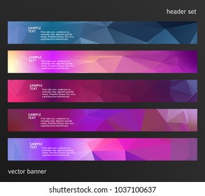 Set Design elements business presentation template. Vector illustration horizontal web banners background, backdrop abstract blurry form. EPS 10 for web buttons template, web site page presentation