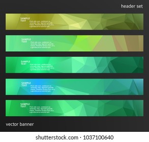 Set Design elements business presentation template. Vector illustration horizontal web banners background, backdrop abstract blurry form. EPS 10 for web buttons template, web site page presentation