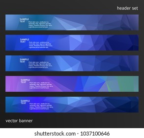 Set Design elements business presentation template. Vector illustration horizontal web banners background, backdrop abstract blurry form. EPS 10 for web buttons template, web site page presentation