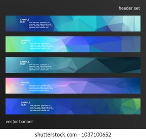 Set Design elements business presentation template. Vector illustration horizontal web banners background, backdrop abstract blurry form. EPS 10 for web buttons template, web site page presentation