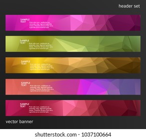 Set Design elements business presentation template. Vector illustration horizontal web banners background, backdrop abstract blurry form. EPS 10 for web buttons template, web site page presentation