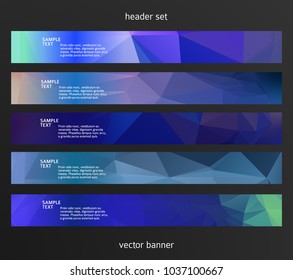 Set Design elements business presentation template. Vector illustration horizontal web banners background, backdrop abstract blurry form. EPS 10 for web buttons template, web site page presentation