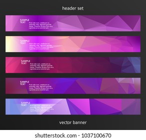 Set Design elements business presentation template. Vector illustration horizontal web banners background, backdrop abstract blurry form. EPS 10 for web buttons template, web site page presentation