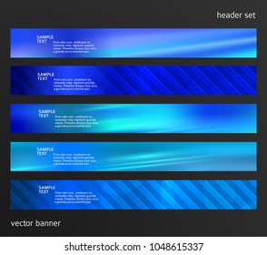 Set Design elements business presentation template. Vector illustration horizontal web banners background, backdrop abstract blurry form. EPS 10 for web buttons template, web site page presentation