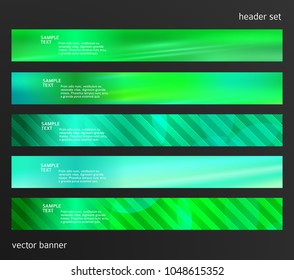 Set Design elements business presentation template. Vector illustration horizontal web banners background, backdrop abstract blurry form. EPS 10 for web buttons template, web site page presentation