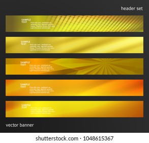 Set Design elements business presentation template. Vector illustration horizontal web banners background, backdrop abstract blurry form. EPS 10 for web buttons template, web site page presentation