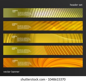 Set Design elements business presentation template. Vector illustration horizontal web banners background, backdrop abstract blurry form. EPS 10 for web buttons template, web site page presentation