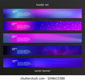 Set Design elements business presentation template. Vector illustration horizontal web banners background, backdrop abstract blurry form. EPS 10 for web buttons template, web site page presentation