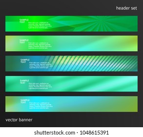 Set Design elements business presentation template. Vector illustration horizontal web banners background, backdrop abstract blurry form. EPS 10 for web buttons template, web site page presentation