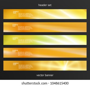 Set Design elements business presentation template. Vector illustration horizontal web banners background, backdrop abstract blurry form. EPS 10 for web buttons template, web site page presentation