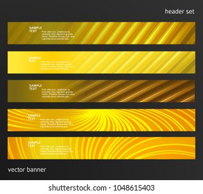 Set Design elements business presentation template. Vector illustration horizontal web banners background, backdrop abstract blurry form. EPS 10 for web buttons template, web site page presentation