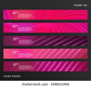 Set Design elements business presentation template. Vector illustration horizontal web banners background, backdrop abstract blurry form. EPS 10 for web buttons template, web site page presentation