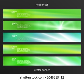 Set Design elements business presentation template. Vector illustration horizontal web banners background, backdrop abstract blurry form. EPS 10 for web buttons template, web site page presentation