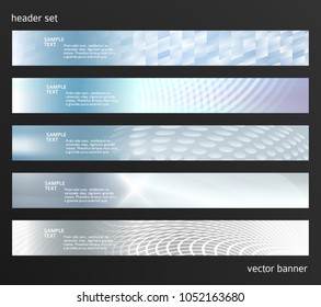 Set Design elements business presentation template. Vector illustration horizontal web banners background, backdrop abstract blurry form. EPS 10 for web buttons template, web site page presentation