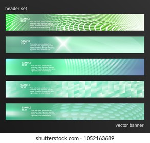 Set Design elements business presentation template. Vector illustration horizontal web banners background, backdrop abstract blurry form. EPS 10 for web buttons template, web site page presentation