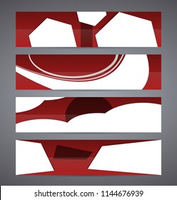 Set Design elements business presentation template. Vector illustration horizontal web banners background, backdrop abstract form broken line. EPS 10 for web buttons template, web site page heading