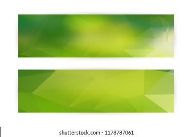 Set Design elements business presentation template. Vector illustration horizontal web banners background, backdrop abstract blurry form. EPS 10 for web buttons template, web site page presentation