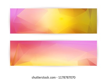 Set Design elements business presentation template. Vector illustration horizontal web banners background, backdrop abstract blurry form. EPS 10 for web buttons template, web site page presentation