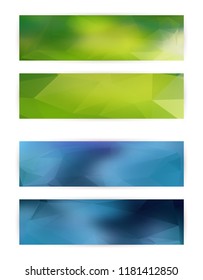 Set Design elements business presentation template. Vector illustration horizontal web banners background, backdrop abstract blurry form. EPS 10 for web buttons template, web site page presentation