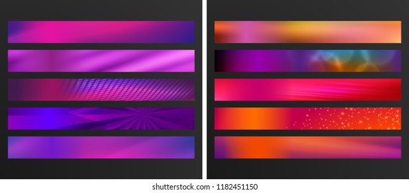 Set Design elements business presentation template. Vector illustration horizontal web banners background, backdrop abstract mosaic form. EPS 10 for web buttons template, web site page presentation