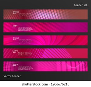 Set Design elements business presentation template. Vector illustration horizontal web banners background, backdrop abstract blurry form. EPS 10 for web buttons template, web site page presentation