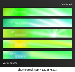 Set Design elements business presentation template. Vector illustration horizontal web banners background, backdrop abstract blurry form. EPS 10 for web buttons template, web site page presentation