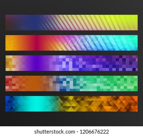 Set Design elements business presentation template. Vector illustration horizontal web banners background, backdrop abstract blurry form. EPS 10 for web buttons template, web site page presentation