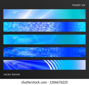 Set Design elements business presentation template. Vector illustration horizontal web banners background, backdrop abstract blurry form. EPS 10 for web buttons template, web site page presentation