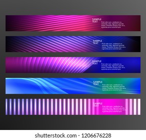 Set Design elements business presentation template. Vector illustration horizontal web banners background, backdrop abstract blurry form. EPS 10 for web buttons template, web site page presentation