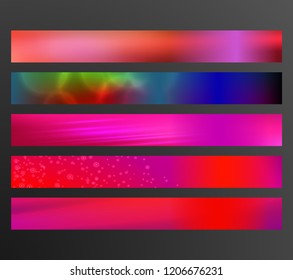 Set Design elements business presentation template. Vector illustration horizontal web banners background, backdrop abstract blurry form. EPS 10 for web buttons template, web site page presentation