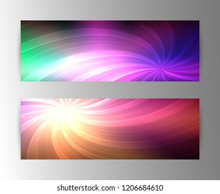 Set Design elements business presentation template. Vector illustration horizontal web banners background, backdrop abstract blurry form. EPS 10 for web buttons template, web site page presentation