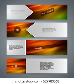 Set Design elements business presentation template. Vector illustration horizontal web banners background, backdrop abstract form broken line. EPS 10 for web buttons template, web site page heading