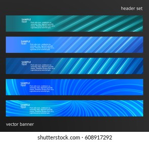 Set Design elements business presentation template. Vector illustration horizontal web banners background, backdrop abstract blurry form. EPS 10 for web buttons template, web site page presentation