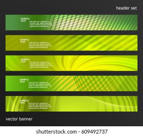 Set Design elements business presentation template. Vector illustration horizontal web banners background, backdrop abstract blurry form. EPS 10 for web buttons template, web site page presentation