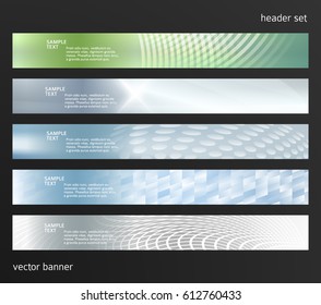 Set Design elements business presentation template. Vector illustration horizontal web banners background, backdrop abstract blurry form. EPS 10 for web buttons template, web site page presentation