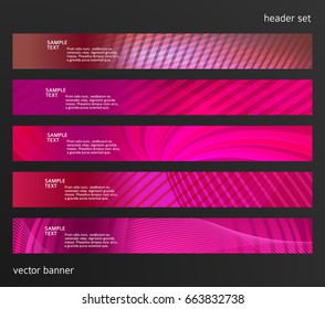 Set Design elements business presentation template. Vector illustration horizontal web banners background, backdrop abstract blurry form. EPS 10 for web buttons template, web site page presentation