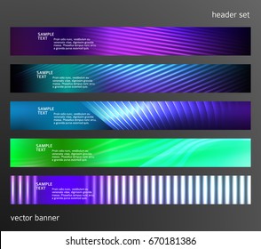 Set Design elements business presentation template. Vector illustration horizontal web banners background, backdrop abstract blurry form. EPS 10 for web buttons template, web site page presentation