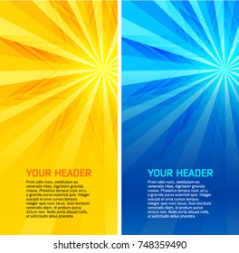Set Design elements business presentation template. Vector illustration set vertical web banners background, backdrop glow light effect . EPS 10 for web buttons template, web site page presentation