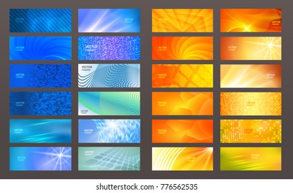 Set Design elements business presentation template. Vector illustration horizontal web banners background, backdrop abstract blurry form. EPS 10 for web buttons template, web site page presentation