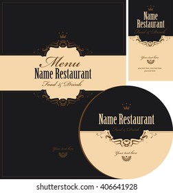 set of design elements for the cafe or restaurant