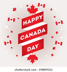 Set design elements for Canada Day first of July. Vector modern stylish illustration. Layered file