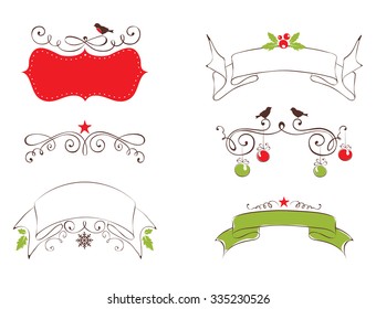 Set design elements for Christmas and New year