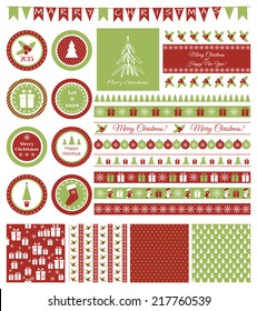 Set of design elements for Christmas party