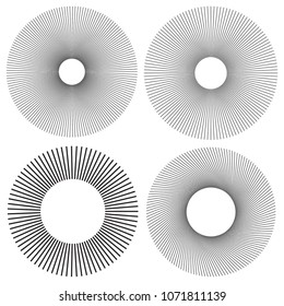 Set Design elements. Curved many streak. Abstract Circular logo element on white background isolated. Creative band art. Vector illustration EPS 10. digital for promotion new product