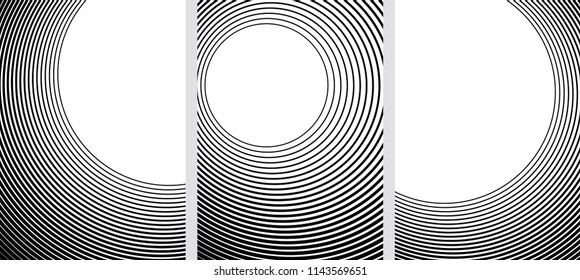 Set Design elements. Curved many streak. Abstract Circular logo element on white background isolated. Creative band art. Vector illustration EPS 10. digital for promotion new product