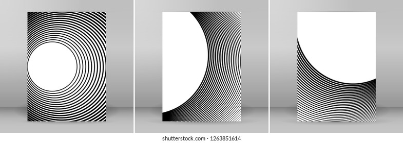 Set Design elements. Curved many streak. Abstract Circular logo element on white background isolated. Creative band art. Vector illustration EPS 10. digital for promotion new product - Vector