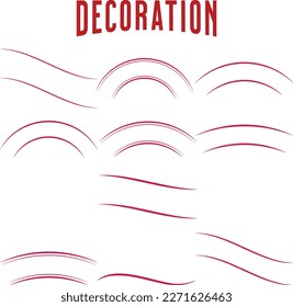 Set of design elements. Decorative vintage line elements collection Vector illustration