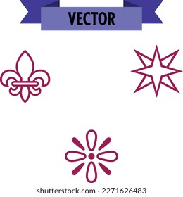 Set of design elements. Decorative vintage line elements collection Vector illustration