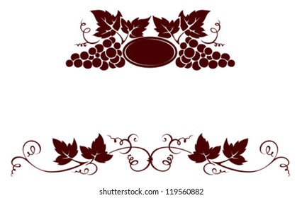 Set design elements -- grape with stamp